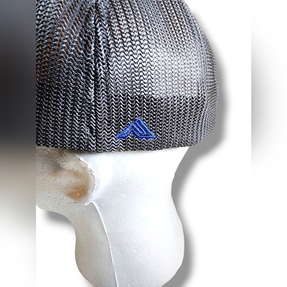 Pacific Headwear Pro-Model Adult Letter "F” Blue & Gray Baseball Flexfit Hat Cap - Picture 7 of 8